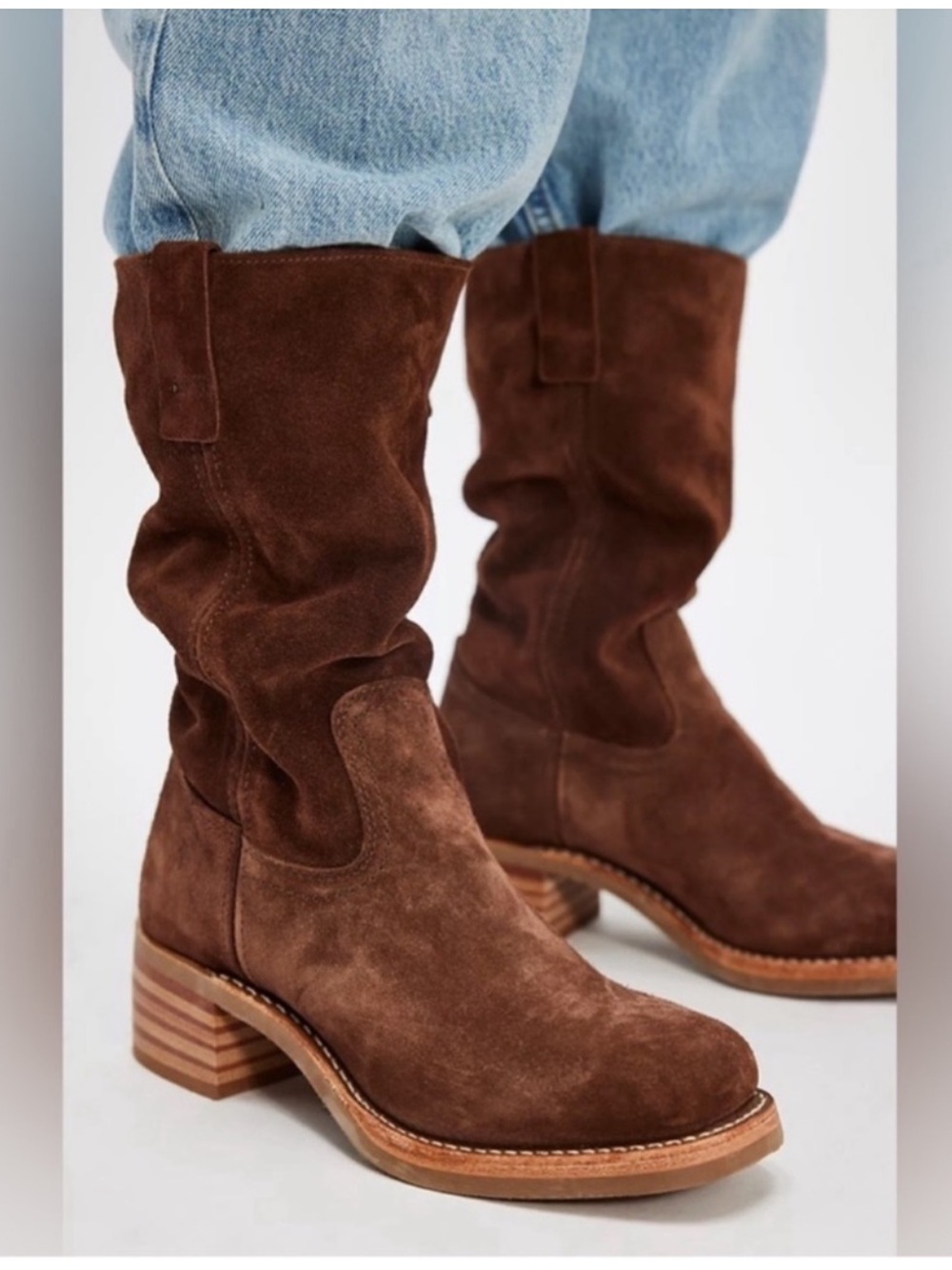 Frye Campus 12R Brown Boots in Brown Brownie Suede NWOB
